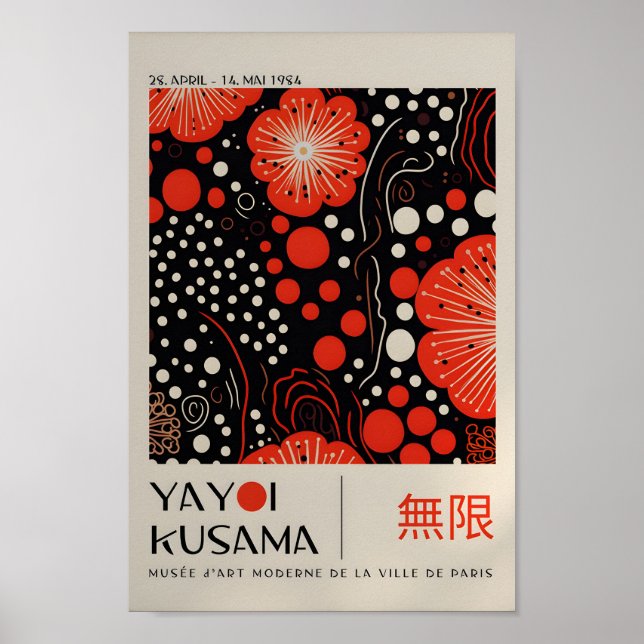 Yayoi Kusama Inspiriert Abstrakte Kunst Poster (Vorne)