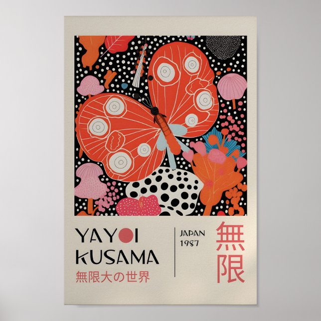 Yayoi Kusama Inspiriert Abstrakte Kunst Poster (Vorne)