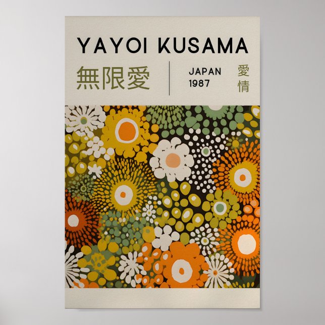 Yayoi Kusama Inspiriert Abstrakte Kunst Poster (Vorne)