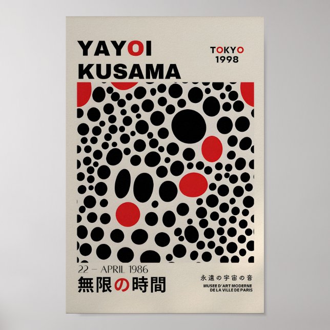 Yayoi Kusama Inspiriert Abstrakte Kunst Poster (Vorne)