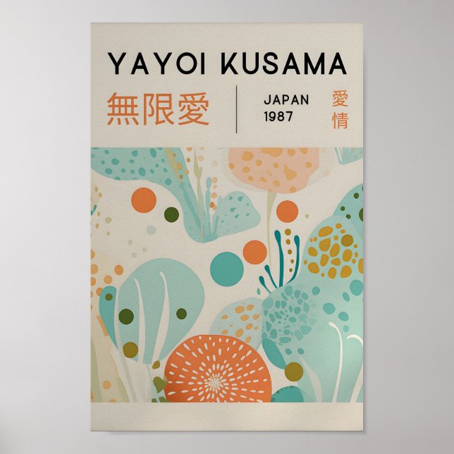Yayoi Kusama Inspiriert Abstrakte Kunst Poster (Vorne)