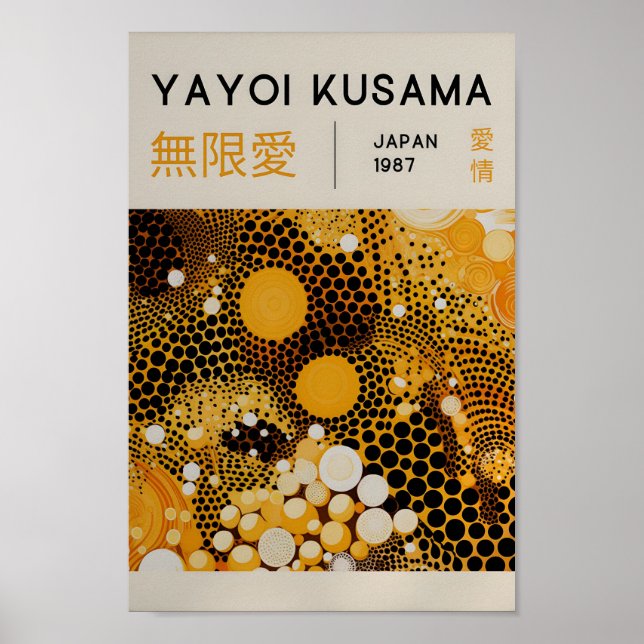 Yayoi Kusama Inspiriert Abstrakte Kunst Poster (Vorne)