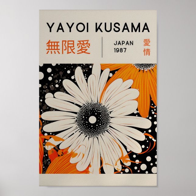 Yayoi Kusama Inspiriert Abstrakte Kunst Poster (Vorne)