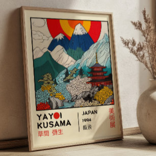 Yayoi Kusama Japan Szenerie Retro-Ausstellung Poster