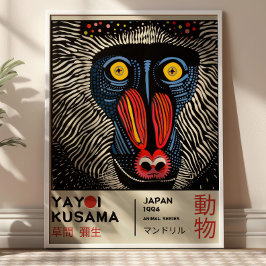 Yayoi Kusama Mandrill Retro Japanese Exhibiton Poster