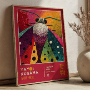 Yayoi Kusama Motten-Insekt japanische Kunstausstel Poster