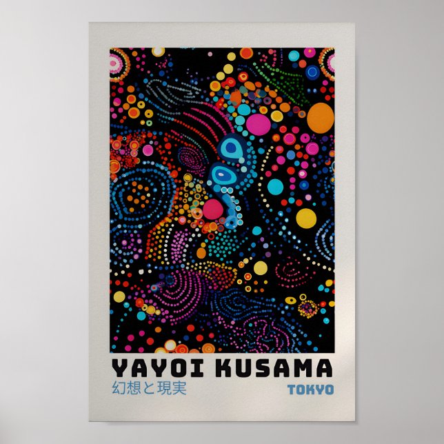 Yayoi Kusama Poster - Abstrakte Yayoi Kusama (Vorne)