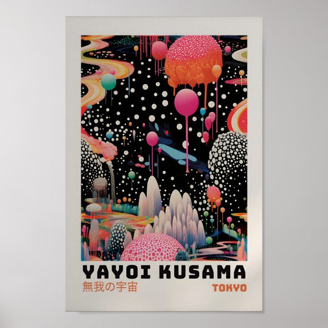 Yayoi Kusama Poster - Abstrakte Yayoi Kusama (Vorne)