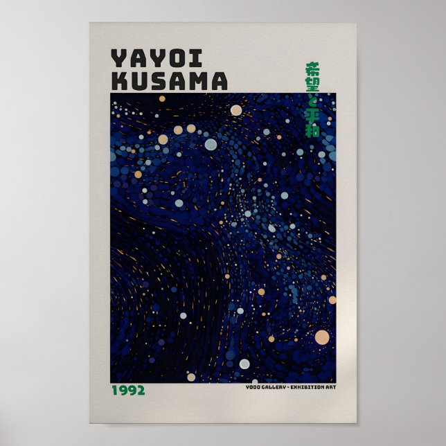 Yayoi Kusama Poster - Abstrakte Yayoi Kusama (Vorne)