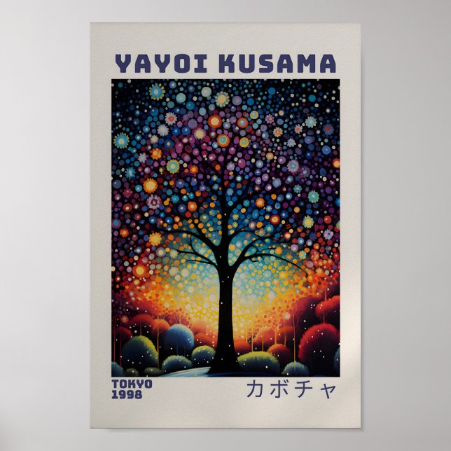 Yayoi Kusama Poster - Abstrakte Yayoi Kusama (Vorne)