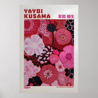 Yayoi Kusama Poster - Rosa Yayoi Kusama Inspiriert