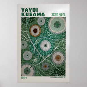 Yayoi Kusama Poster - Yayoi Kusama Inspiriert Grün