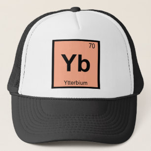 Yb - Ytterbium-Chemie-Periodensystem-Symbol Truckerkappe
