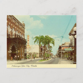 Ybor City, Florida Vintage Straßenszene Postkarte