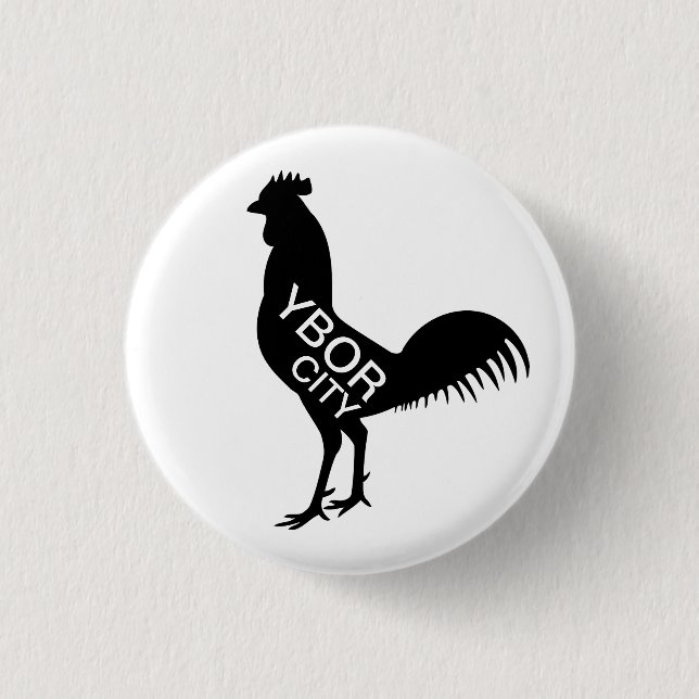 Ybor City Rooster Button (Vorderseite)