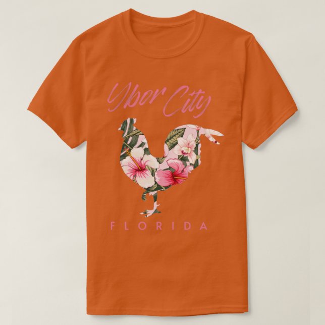 Ybor City Tampa Florida Hühnchen Lover Blume T-Shirt (Design vorne)
