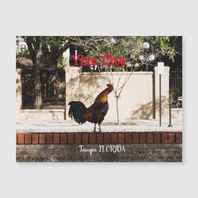 Ybor City, Tampa FLORIDA Magnetkarte (Vorderseite)