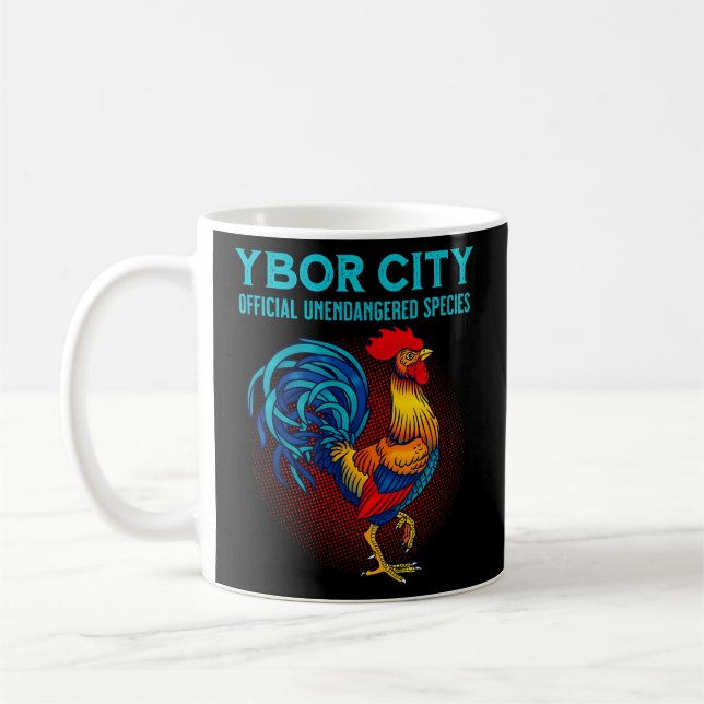 Ybor City Tampa Offizielle ungefährdete Arten Kaffeetasse (Links)