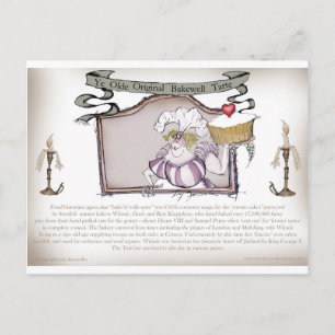 ye olde original bakewell tarte, tony fernandes postkarte