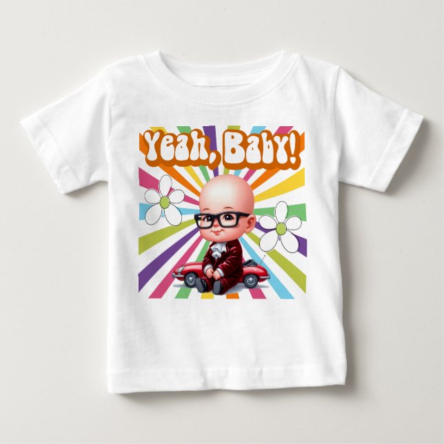 Yeah Baby Retro Baby T-shirt (Vorderseite)