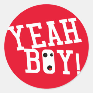 Yeah Boy Emoji Face Bashin Bros Gamer Runder Aufkleber