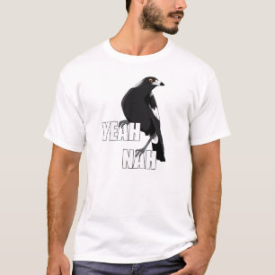 Yeah Nah lustige australische Slang Magpie Männer T-Shirt