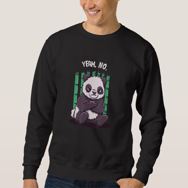 Yeah No Funny Sarcastic Humor Sarcasm Introvert Sa Sweatshirt (Vorderseite)