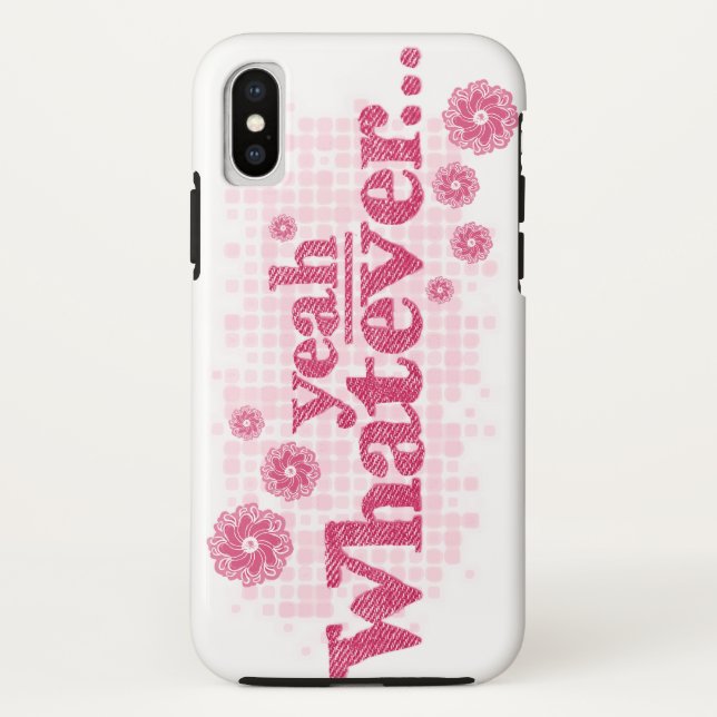 "yeah", rot-weiße iPhone Gehäuse Case-Mate iPhone Hülle (Rückseite)