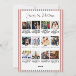 Year in Review Christmas with Arch Photo & Red Bow Feiertagskarte