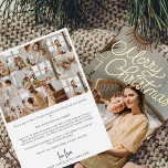Year in Review Family 12 Photos Collage Christmas Folien Feiertagskarte<br><div class="desc">Celebrate Treasured Moments: Personalized Christmas Card with Real Gold Foil and Year in Review Embrace the holiday spirit and relive your cherished memories with our Personalized Christmas Card, an embodiment of modern elegance. The front showcases your beloved family photo, adorned with a bold and shimmering "Merry Christmas" in real gold...</div>