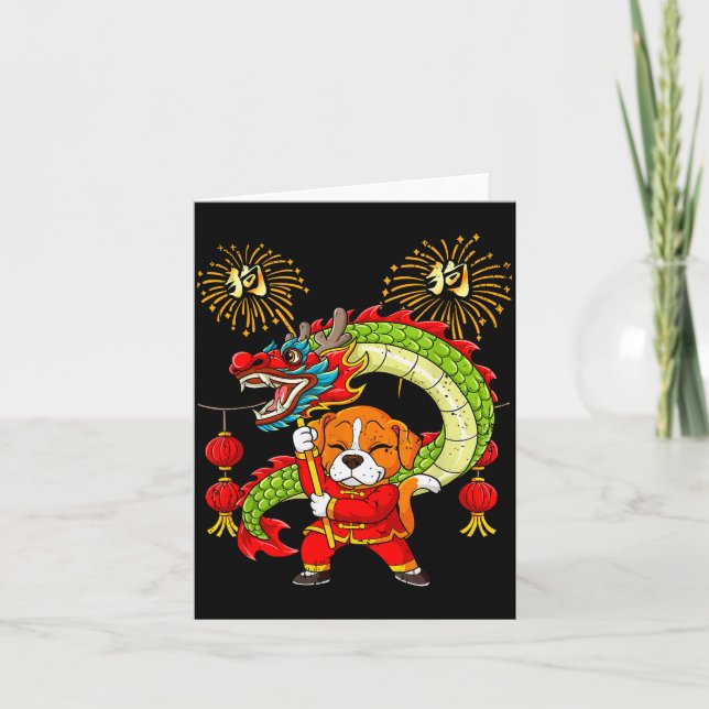 Year Of The Dog Chinese Lunar New Year For Men Wom Karte (Vorderseite)
