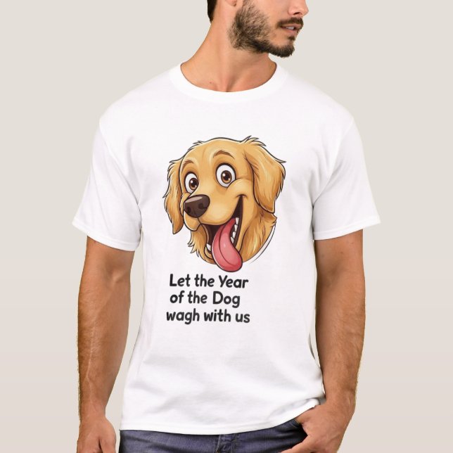 Year of the Dog Graphic for Dog Lovers T-Shirt (Vorderseite)