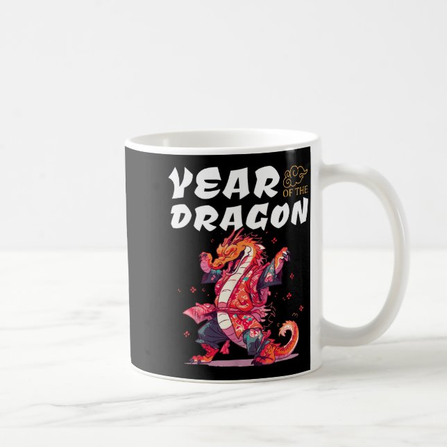 Year Of The Dragon Funny Dragons Chinese Zodiac Si Kaffeetasse (Rechts)