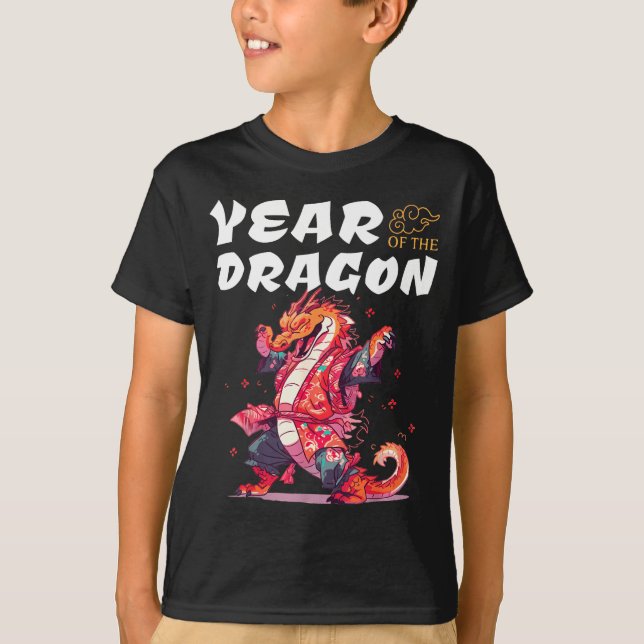 Year Of The Dragon Funny Dragons Chinese Zodiac Si T-Shirt (Vorderseite)