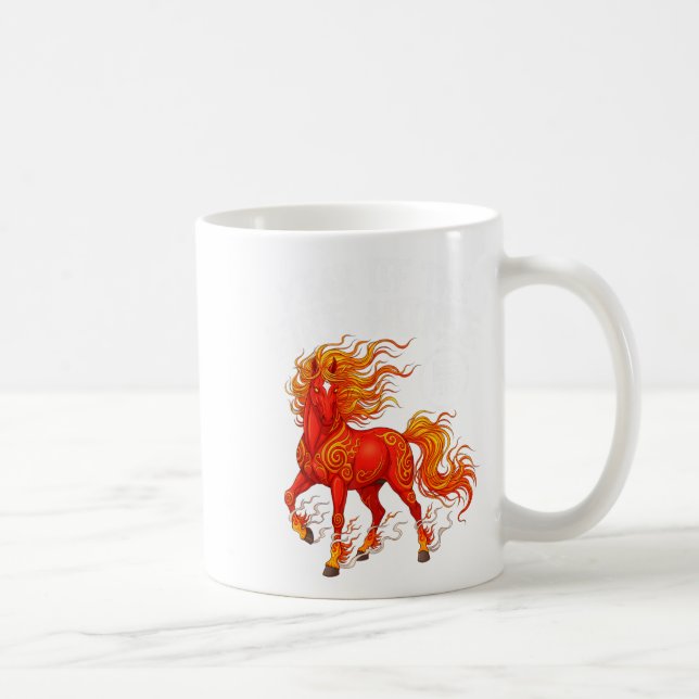 Year Of The Fire Horse Chinese New Year 2026 Zodia Kaffeetasse (Rechts)