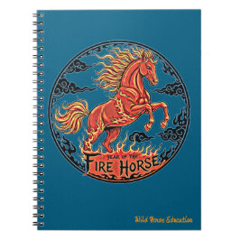 Year of the Fire Horse Notebook Notizblock