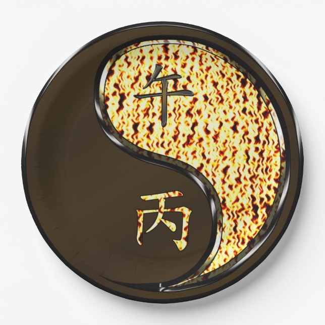 Year of the Fire Horse Pappteller (Vorderseite)