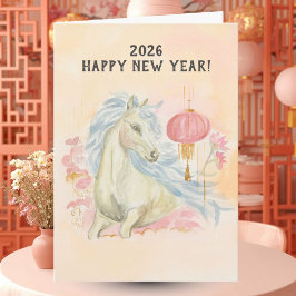 Year of the Horse 2026 Chinese New Year Karte