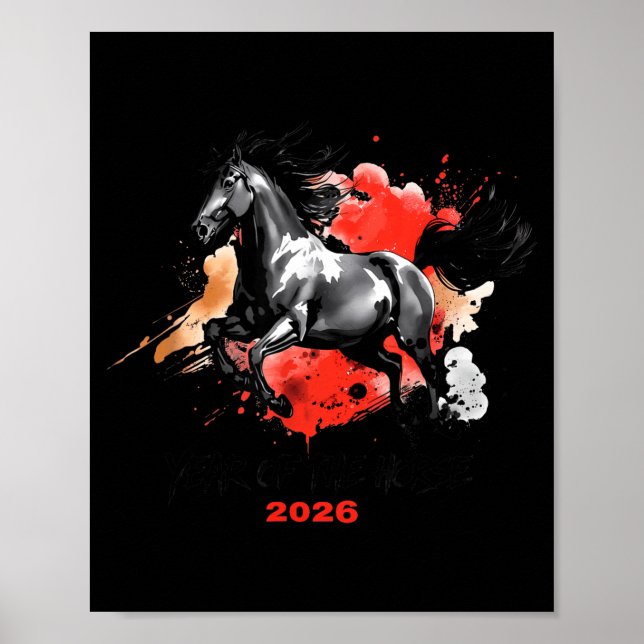 Year Of The Horse 2026 Chinese New Year  Poster (Vorne)