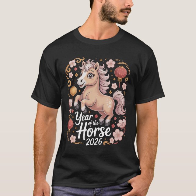 Year of the Horse 2026 Chinese New Year Shirt Cute (Vorderseite)