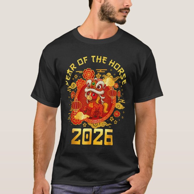 Year Of The Horse 2026 Family Matching Mens Womens T-Shirt (Vorderseite)