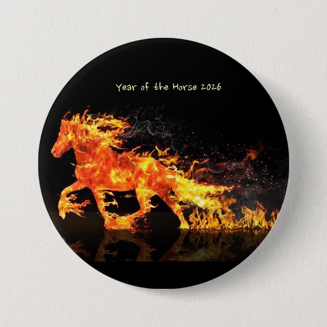 Year of the Horse 2026 (Fire Horse) Button (Vorderseite)