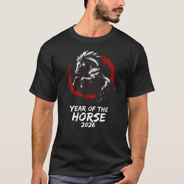 Year Of The Horse 2026 Lunar Chinese New Year T-Shirt (Vorderseite)
