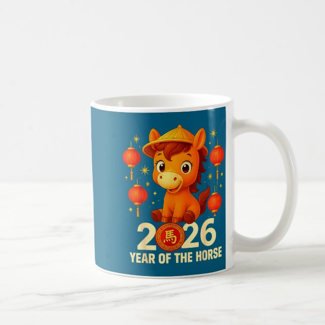 Year Of The Horse 2026 Lunar New Year Chinese New  Kaffeetasse (Rechts)