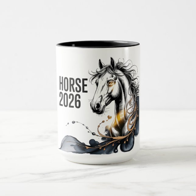 Year of the Horse 2026 Tasse (Zentrum)