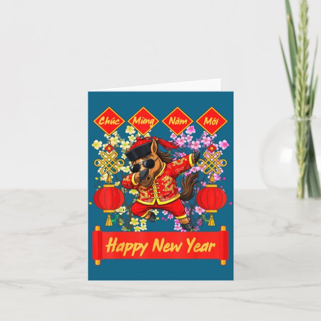 Year Of The Horse 2026 Vietnamese Lunar New Year 2 Karte (Vorderseite)