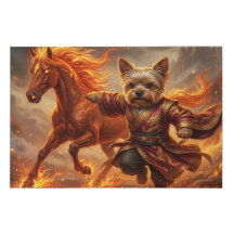 Year of the Horse 2026 Yorkie Art Print – Zodiac