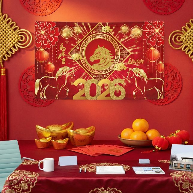 Year of the Horse Chinese New Year 2026  Banner (Von Creator hochgeladen)