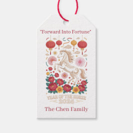 Year of the Horse Chinese New Year Tag Geschenkanhänger