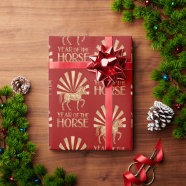 Year of the Horse Chinese New Year Wrap Geschenkpapier